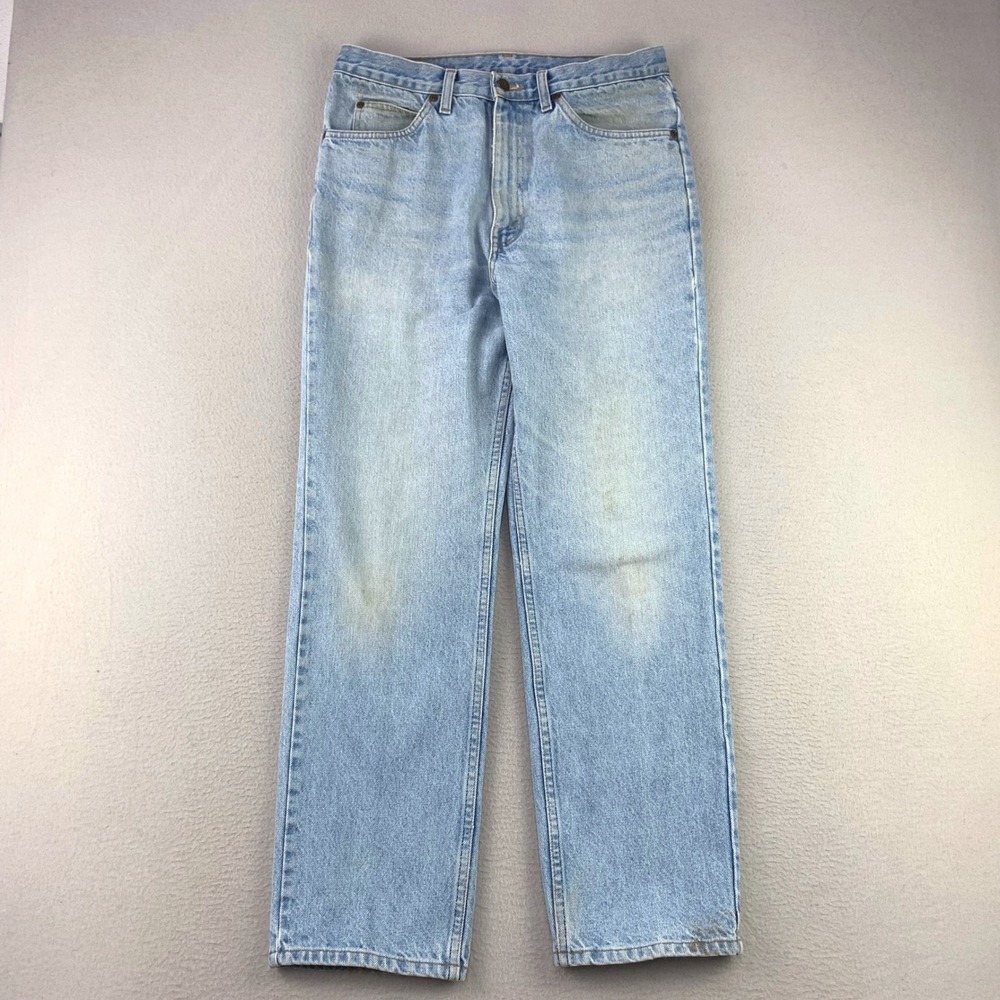 Vintage Plain Pocket Jeans Mens 32x30 Straight Leg‎ Light Wash Denim Casual 90s